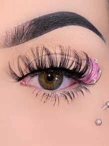 3 lựa chọn màu sắc, 1 cặp mi giả lông chồn mềm mại, đính đá lấp lánh nhiều màu sắc, dài 20mm, mi giả pha lê nhiều màu, phụ kiện làm đẹp thiết yếu. - Lông mi long lanh - Xem 13
