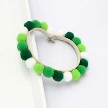 馬卡龍顏色絨面可調節貓狗項圈 - 綠色 - 查看 3