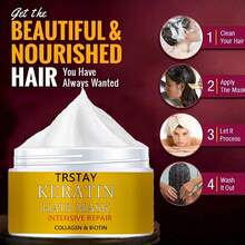 角蛋白髮膜,強化頭髮,深度滋潤護髮素,專業角蛋白護髮霜 - 彩色 - 查看 5