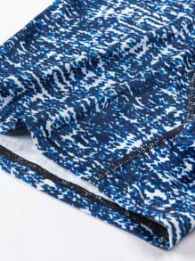 1入男式舒適平角內褲，全印花圖案 - 寶藍色 - 查看 7