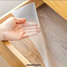 1roll Kitchen Cabinet Liner, Shelf Drawer Liner, Cabinet Mat Liner, Paper Moisture-Proof Waterproof Dust Proof Non-Slip Fridge Table Pad Shelf Paper For Kitchen Cabinets - Diamond Pattern - View 1