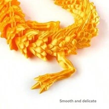 1入3d印製龍裝飾,手工藝愛好者的創意禮物 - 金色 - 查看 5