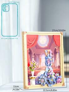 1set 400+Pcs Dream Dress Costume Photo Frame Building Set, Creative Photo Frame Building Block Toys,Home Decor,Gift For Valentine's Day Mother's Day,Kid&Adult(Compatible With  Set) - Dress - View 3