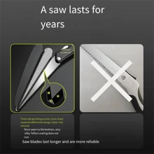 可折疊 Sk9 鋼、鋒利耐用的便攜式手鋸,適用於家庭和木工 - 綠色 - 查看 3