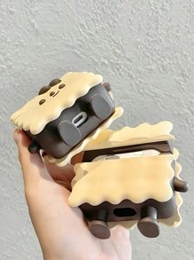 Cartoon Chocolate Biscuit Silicone Earphone Case, Compatible With Airpods Pro/ Apple 1/2/3rd Generation - Multicolor - View 4