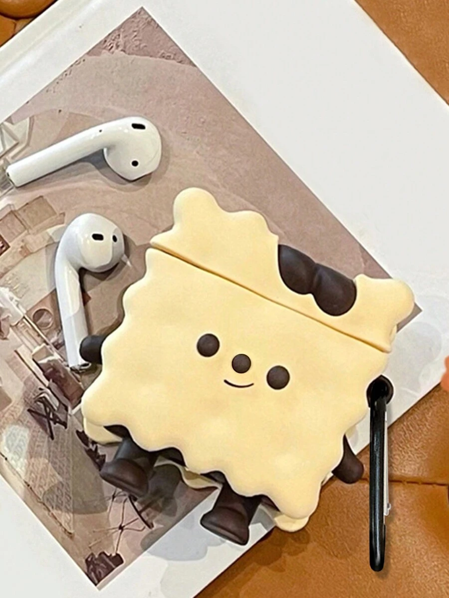 Cartoon Chocolate Biscuit Silicone Earphone Case, Compatible With Airpods Pro/ Apple 1/2/3rd Generation - Multicolor - View 1