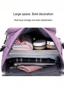 Ba lô đeo vai chống thấm nước tối giản, dung tích lớn, có ngăn đựng laptop, phù hợp cho thanh thiếu niên, nữ giới, sinh viên đại học, nam sinh và nam giới, thích hợp cho đại học, trung học cơ sở, trung học phổ thông, hoạt động ngoài trời, du lịch, dã ngoại, tiểu học, văn phòng, tựu trường. - Màu xanh nhạt - Xem 6