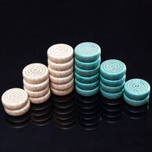 24 石材质跳棋国际象棋无棋盘多种配色颜色每套 24 枚棋子只有棋子国际象棋娱乐棋盘游戏，成人派对游戏适合万圣节/圣诞节/感恩节 - 杏色 - 查看 7