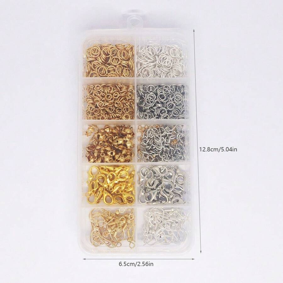880pcs Jewelry Making Supplies Kit Including Earrings Hooks, Clasps