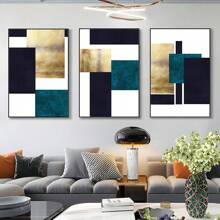 3入組無框現代豪華帆布裝飾掛畫,客廳裝飾抽象裝飾畫,帆布壁畫圖片,藝術禮品 - 彩色 - 查看 4