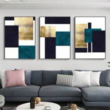 3入組無框現代豪華帆布裝飾掛畫,客廳裝飾抽象裝飾畫,帆布壁畫圖片,藝術禮品 - 彩色 - 查看 6