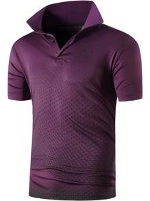 jeansian 1 Miếng Nam Thể thao Áo polo Đối với Quần vợt , Golf , Bô-linh Và Cổ Polo - Màu Lilac Tím - Xem 3