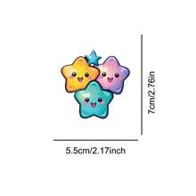 50入組/包卡通星星防水塗鴉貼紙,適用於筆記型電腦,手機,吉他,滑板,水瓶,桿,頭盔,雪板,行李箱,冰箱,門窗裝飾 - 彩色 - 查看 2