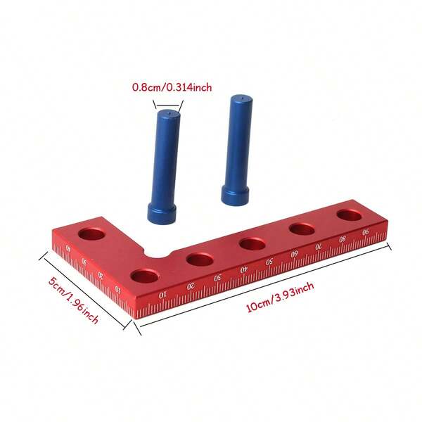 One Piece Red Woodworking Center Scriber 90 Degree Precision Square