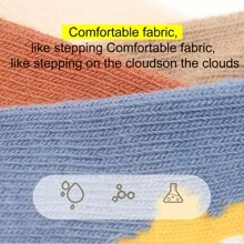 6對嬰兒地板襪,幼兒防滑卡通圖案學步襪,中腿長度 - 彩色 - 查看 4