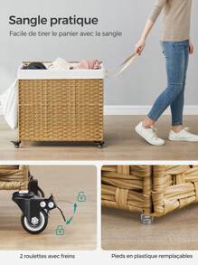 SONGMICS Laundry Baskets - Woody Color - View 5