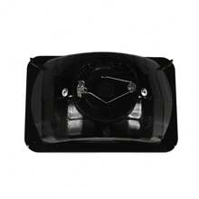 1Pair Head Lights Fit For Most Vehicles, Universal Chrome 7x6 Square H4 Diamond Projector Headlights Left Right By IKON MOTORSPORTS