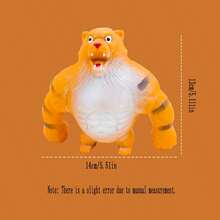 1入隨機顏色創意老虎設計減壓玩具豆腐豆球排氣藝術品可愛禮物桌面裝飾,適用於返校季、情人節、復活節、春節 - 1pcs顏色隨機 - 查看 2