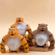 1入隨機顏色創意老虎設計減壓玩具豆腐豆球排氣藝術品可愛禮物桌面裝飾,適用於返校季、情人節、復活節、春節 - 1pcs顏色隨機 - 查看 1