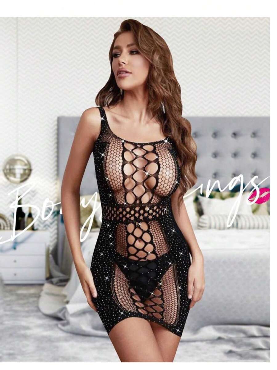 Sexy Body Stocking With Glitter