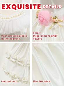 LaiFug 寵物裙子,時尚、可愛、優雅,多種選擇。節日派對狗裙子,小女狗主題狗裙子,設計師狗服裝,小型犬派對服裝 - 彩色 - 查看 3