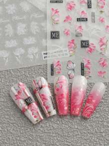 2入組雛菊美甲貼紙,向日葵葉子瓢蟲設計滑塊,適用於夏季美甲自粘裝飾 - 彩色 - 查看 5