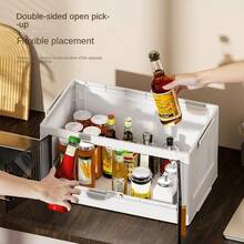 1pc Stackable Folding Storage Box, Multi-Layer Household Storage Cabinet, Plastic Free Installation Snack Storage Rack, Bedroom Wardrobe, Toy Building Block Storage Box, Home Organization And Storage Supplies, Room Decor, Home Decor - 1 Layer Folding Cabinet - View 6