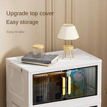 1pc Stackable Folding Storage Box, Multi-Layer Household Storage Cabinet, Plastic Free Installation Snack Storage Rack, Bedroom Wardrobe, Toy Building Block Storage Box, Home Organization And Storage Supplies, Room Decor, Home Decor - 1 Layer Folding Cabinet - View 7