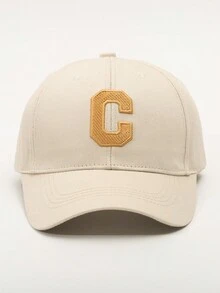 1pc Women's Embroidered Letter Baseball Cap, Suitable For Spring, Autumn, Outdoor Sports, And Daily Wear - Beige - View 3