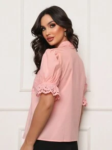 Women Blouses - 粉色 - 查看 2