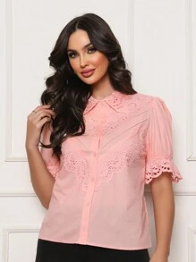 Women Blouses - 粉色 - 查看 1