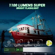1pc New 3 Led Waterproof Flashlight With Portable Small Volume And Durable Aluminum Alloy Body, Equipped With Pen Clip, Battery Level Display And Flashlight Power Bank Function, Suitable For Outdoor Camping, Climbing, Night Running, Fishing, Night Work, Emergency Search And Household Use. - Dark Green - View 6