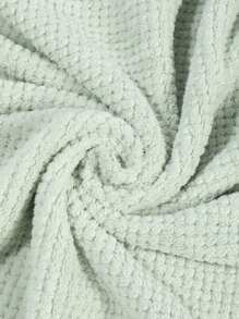 1入嬰幼兒沐浴毛巾鳳梨網格印花珊瑚絨柔軟舒適,像緩震的感覺,可掛起來,用作沐浴毛巾或游泳包 - 綠色 - 查看 5