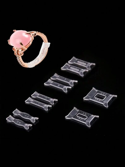 10pcs Transparent Ring Size Adjuster, Invisible Ring Sizer For Loose Rings
