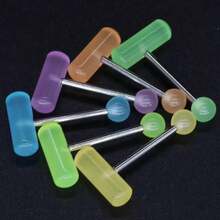 跨境透明丙烯酸球形和錐形唇釘,耳釘,穿刺珠寶,uv棒,跨境不鏽鋼舌頭針形耳釘,穿刺珠寶 - 彩色 - 查看 2