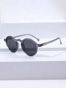 1pc Ladies' Unique Round Shaped Multicolored Fashion Glasses Suitable For Taking Photos - Multicolor - View 9