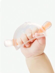 1 Pc Baby Orange Day And Night Silicone Penguin Teether Nursing Glove With Dust-Proof Storage Box Light Weight Anti Eating Hands No Dirt Clean Teething Toy