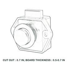 5pcs Push Button Latch Lock 15-27mm Thickness Door Catch Knobs Household Metal Push Button Drawer Catch Lock With Screw For Furniture Cupboard Drawer Cabinet Door RV Boat Vessel - Brown - View 2