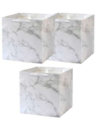 3个大理石纹白色大号礼品袋，方形大号礼品袋，黑色特大号礼品袋，可重复使用的带提手大号礼品盒，适用于婚礼、生日、礼物、父亲节、感恩节、圣诞节、新年、节日礼物