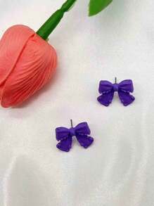 1 Pair Of Fashionable And Popular Butterfly Elements Velvet Earrings For Women To Wear Outdoors Or Traveling Or To A Party Or Daily Use - Orange - View 4