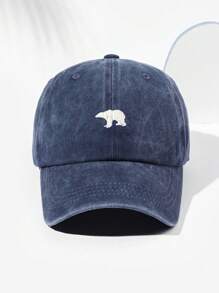 1頂中性復古棒球帽,小刺繡北極熊圖案,可調節,適用於戶外和日常穿著 - 彩色 - 查看 7