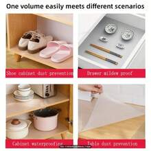 1roll Kitchen Cabinet Liner, Shelf Drawer Liner, Cabinet Mat Liner, Paper Moisture-Proof Waterproof Dust Proof Non-Slip Fridge Table Pad Shelf Paper For Kitchen Cabinets - Diamond Pattern - View 8