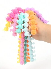 10pcs Random Color Caterpillar Fidget Toys - Anxiety Relief And Sensory Stimulation - Perfect For Parties, Festivals, And Holiday Decor - Multicolor - View 2