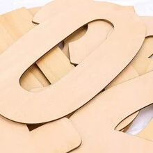 12英寸大號空白木質數字8,未完成的木片招牌板,diy工藝用木質數字,適用於牆壁裝飾,畫畫,婚禮生日派對裝飾,房間家飾 - 8 - 查看 4