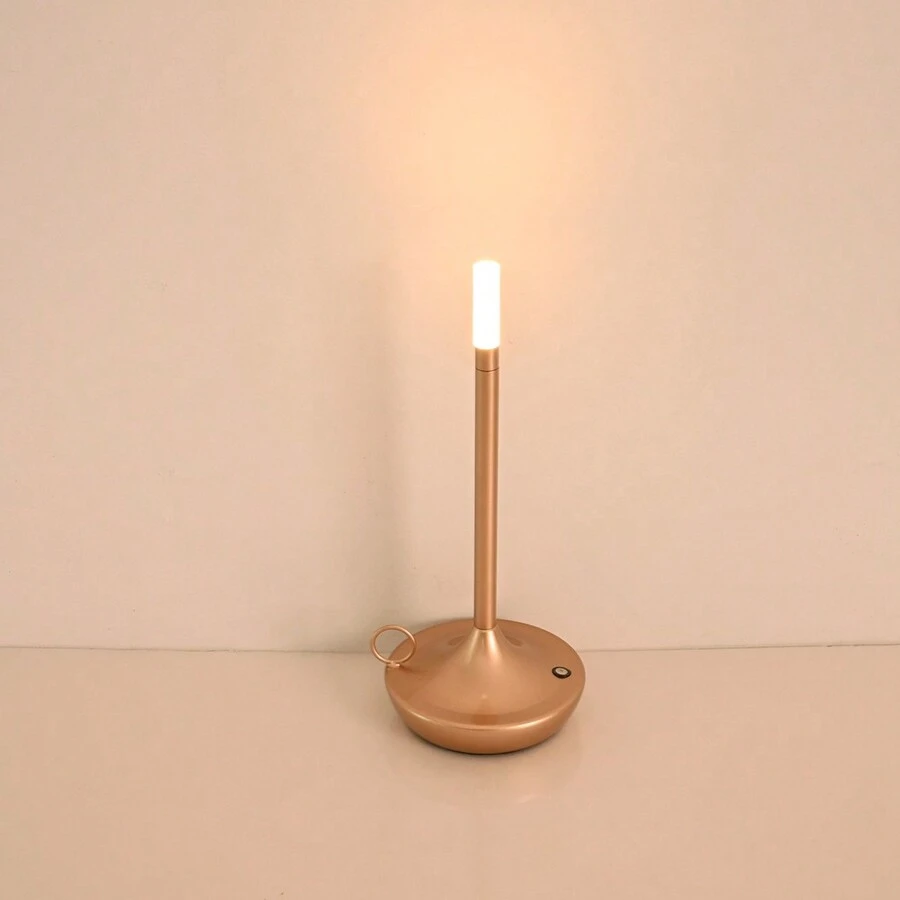 1入可充電led無線桌燈 - 帶有usb充電口的觸控桌燈,適用於卧室,餐廳,酒吧和學習閱讀！ - 金色 - 查看 1