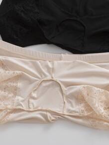 2pcs Women's Lace Three Quarter Pants Shorts Underwear - Multicolor - View 6