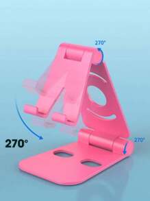 1入組多功能可折疊桌面手機支架 - 粉色 - 查看 3