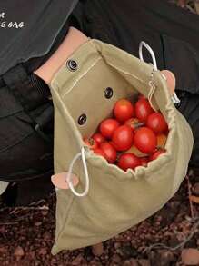 1入腰部工具袋戶外尋草包,工具腰袋帶收納帶繩可折疊帆布工具收納袋,多功能戶外露營收納袋,綁繩口袋,野外水果採摘,叢林工具套件,園林家具,除草剪花工具腰袋,戶外工具、用品和設備家具腰袋,露營尋找袋,戶外露營收納袋,蘑菇收納,野外生存腰帶備用點火棒袋 - 卡其色 - 查看 5