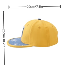 儿童熊平檐棒球帽，幼儿男孩女孩卡通防晒帽 - 米色 - 查看 3