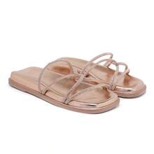 Women Flat Sandals - 乾枯玫瑰色 - 查看 2
